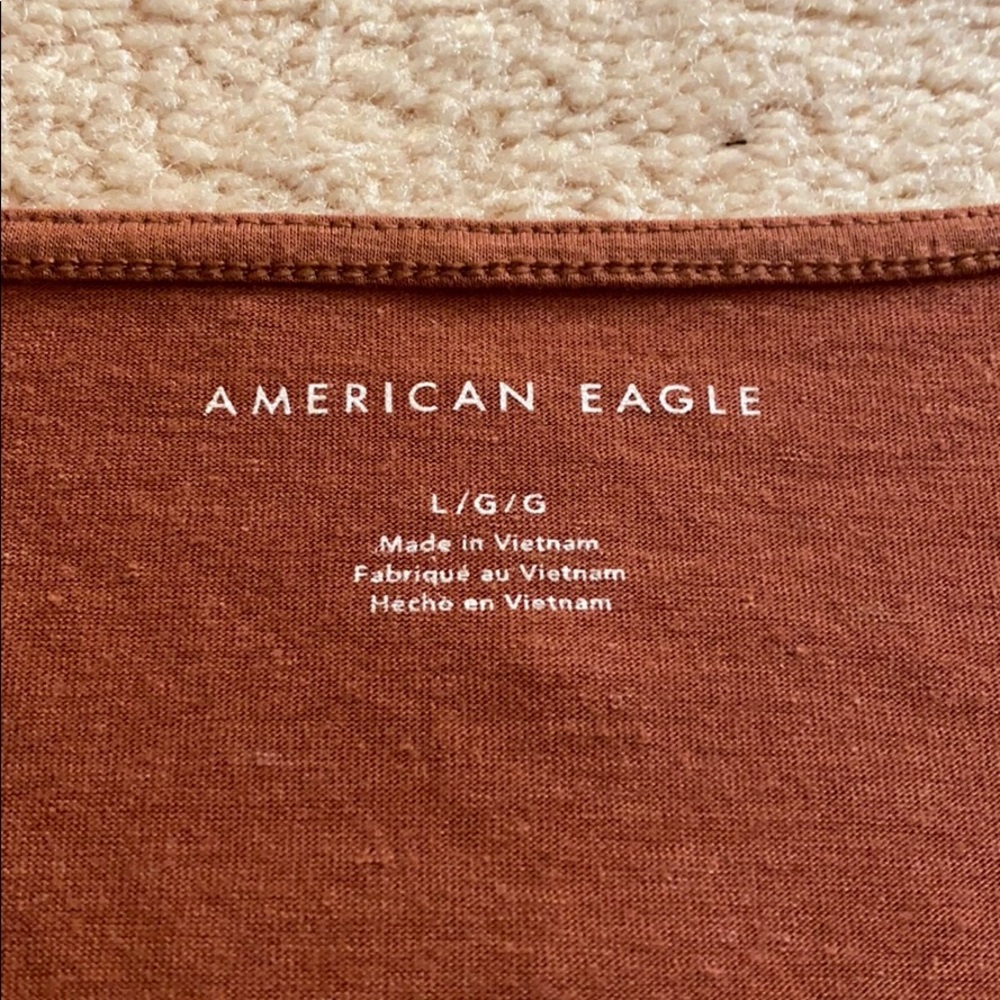 Rust colored button front top - Picture 3 of 3